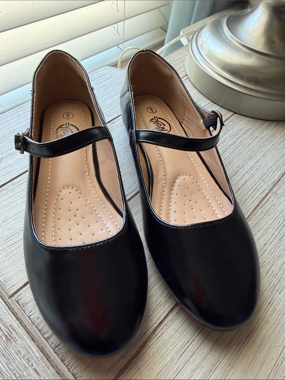 Classic Black Mary Jane Flats with Cushioned Insole - Women